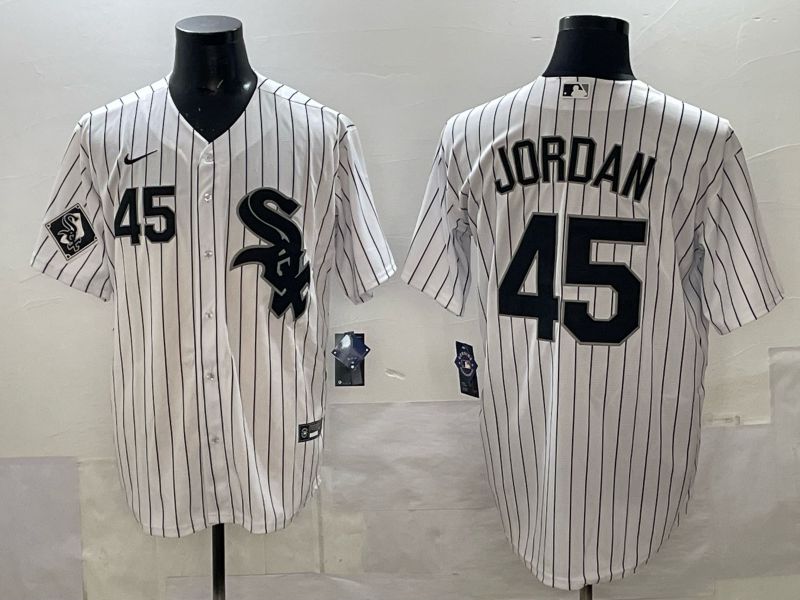 Men Chicago White Sox 45 Jordan white Nike MLB 2025 jersey 013